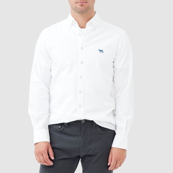 Rodd and Gunn NWT Gunn Oxford Sports Fit Shirt in Snow Size XL - Picture 1 of 6